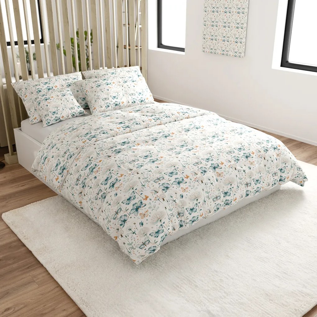Lenjerie de pat din bumbac ELIVINE alba Dimensiune lenjerie de pat: 70 x 90 cm | 140 x 200 cm