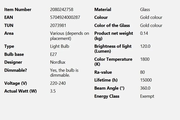 Bec decorativ Retro E27 G125 Dimabil