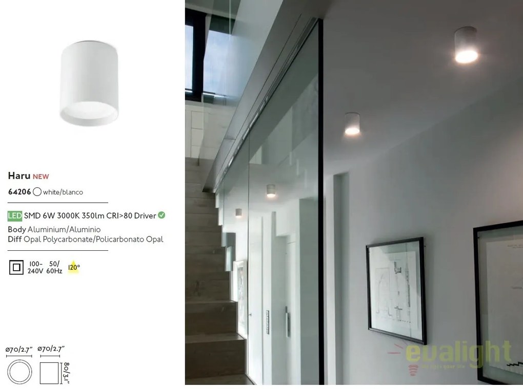 Plafoniera LED moderna tip spot aplicat HARU 64206