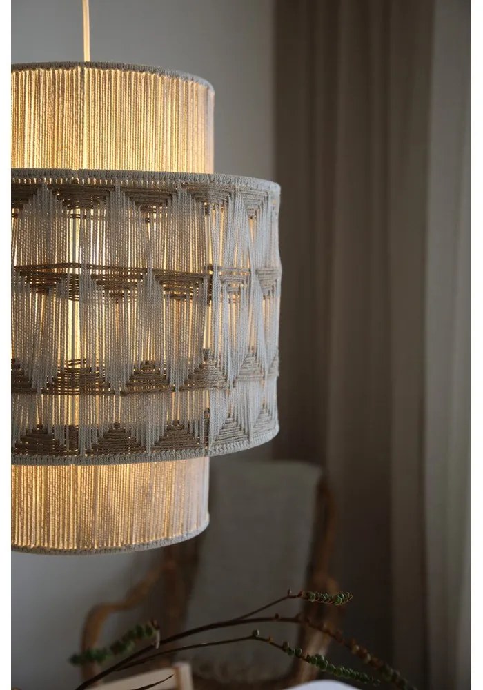 Lustră în culoare naturală cu abajur textil/cu abajur din iută ø 45 cm Ano – Markslöjd