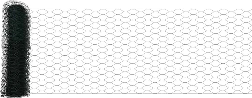 vidaXL Gard hexagonal Verde 0,4 x 25 m PVC