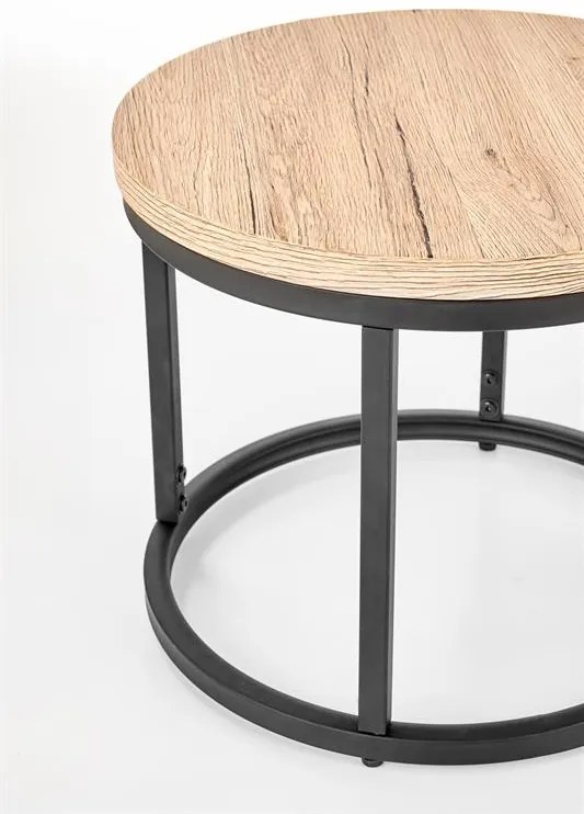 Set de mese de cafea FALKEN cu decor stejar San remo