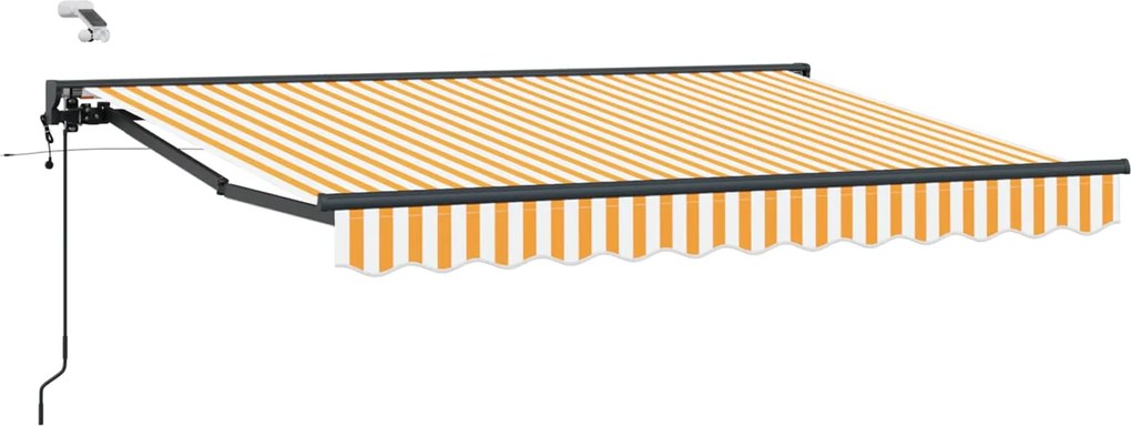 vidaXL Cort electric retractabil Galben și alb 2,5 x 2 m