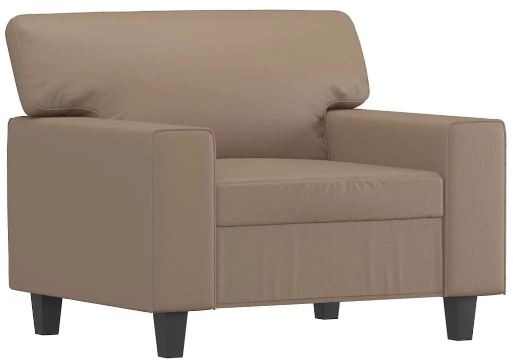 349004 vidaXL Canapea de o persoană, cappuccino, 60 cm, piele ecologică