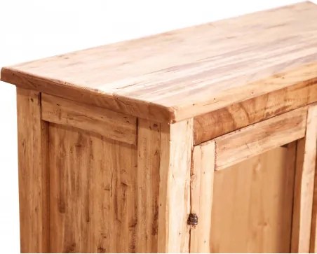 Vitrina mica, L68 25 H98 cm, natur antic, lemn masiv