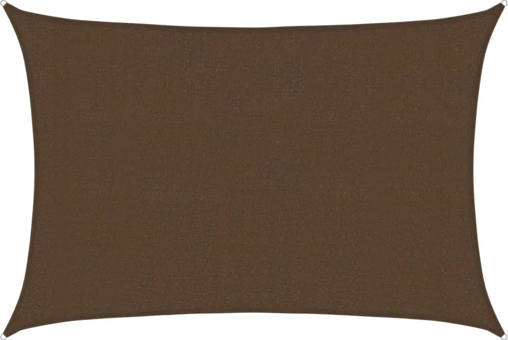 vidaXL Pânză parasolar, maro, 3x4 m HDPE, 160 g/m²