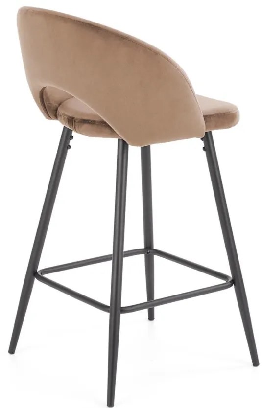 Scaun de bar H96 velvet bej