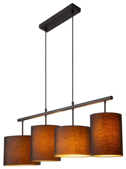 Lustră pe cablu Lucide 45409/04/30 MAYA 4xE27/40W/230V negru