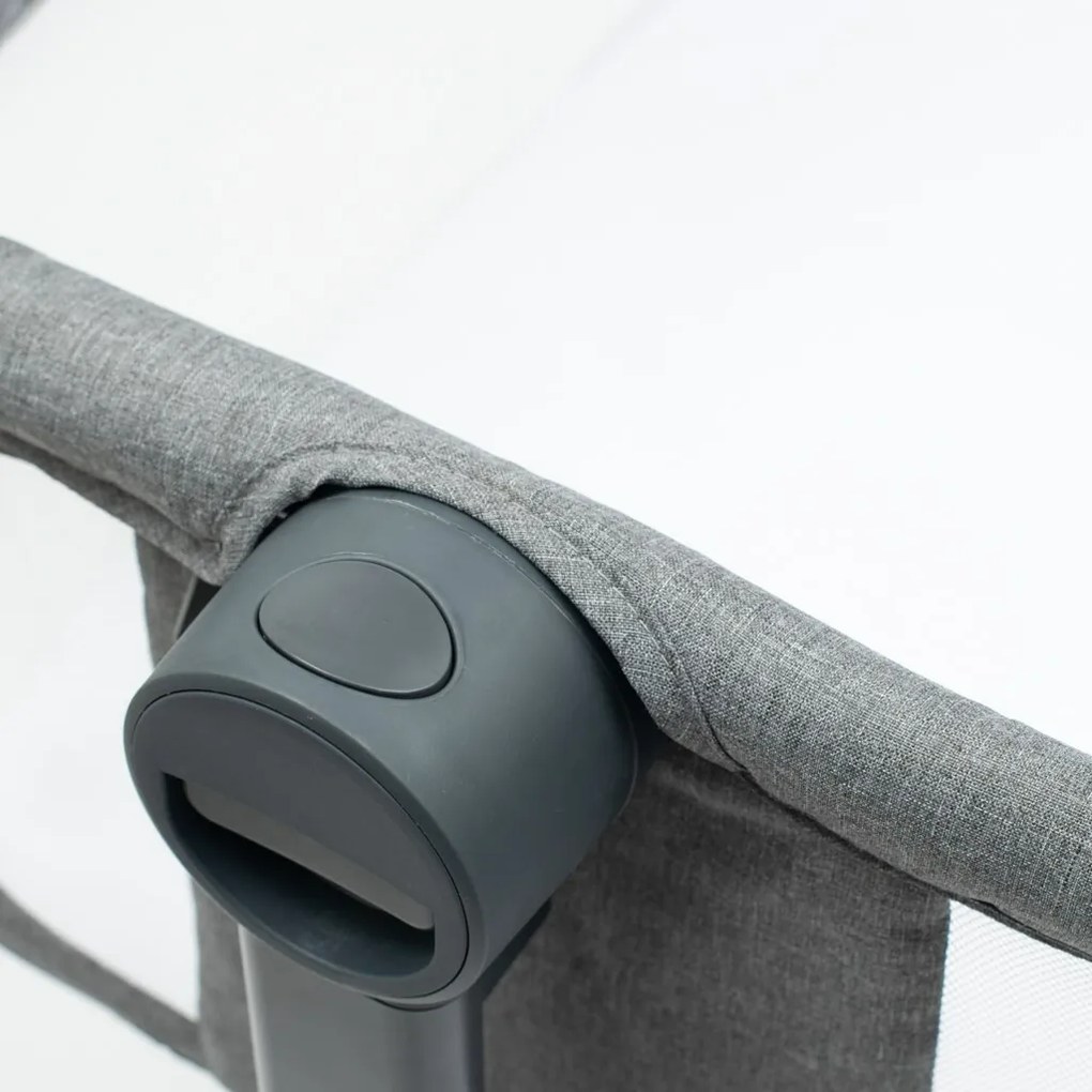 Baby Mix Pătuț suplimentar Rose gri, 84 x 80 x 52 cm