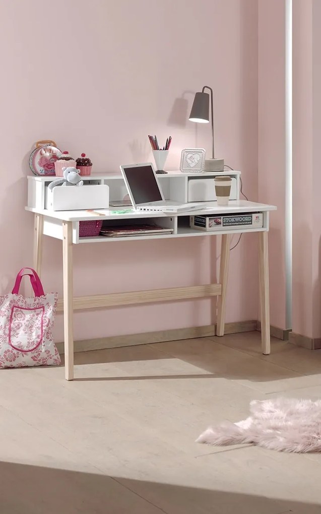 Set KIDDY format dintr-un Pat copii (90x200) cu sertar și birou.
