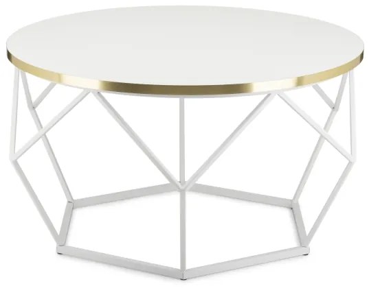 Măsuță de cafea DIAMOND 40x70 cm auriu/alb