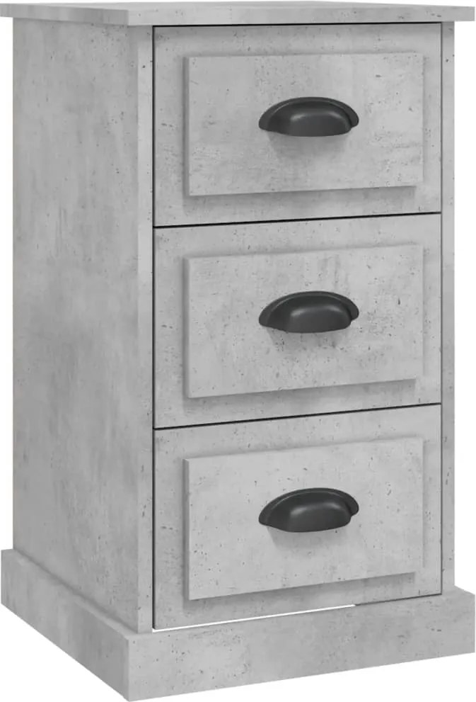vidaXL Noptieră, gri beton, 39x39x67 cm, lemn prelucrat