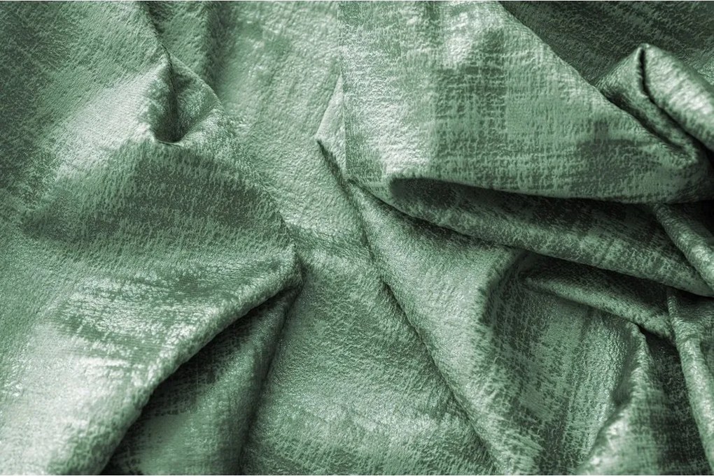 Draperie opaca LOOM VELVET 140x250 cm, verde Agatat: Inele metalice