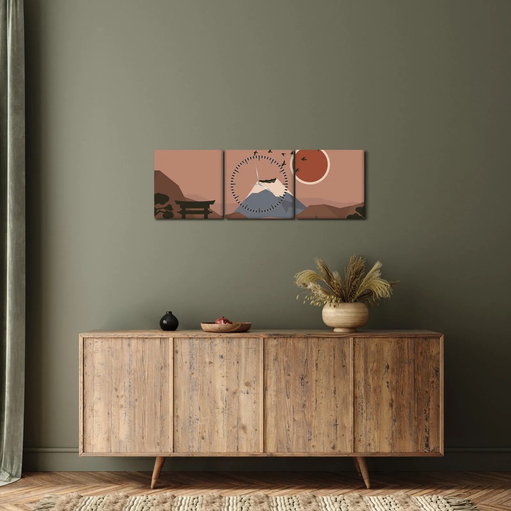 Tablou - Japonia N⁰1 (cu ceas) (90x30 cm)