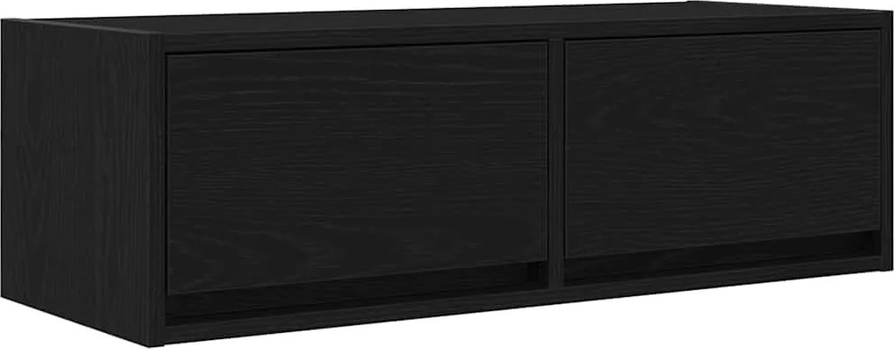 vidaXL Dulap TV Stejar negru 80x31x25,5 cm Lemn prelucrat