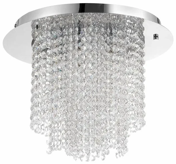 Lustra aplicata eleganta design modern Fontan, crom
