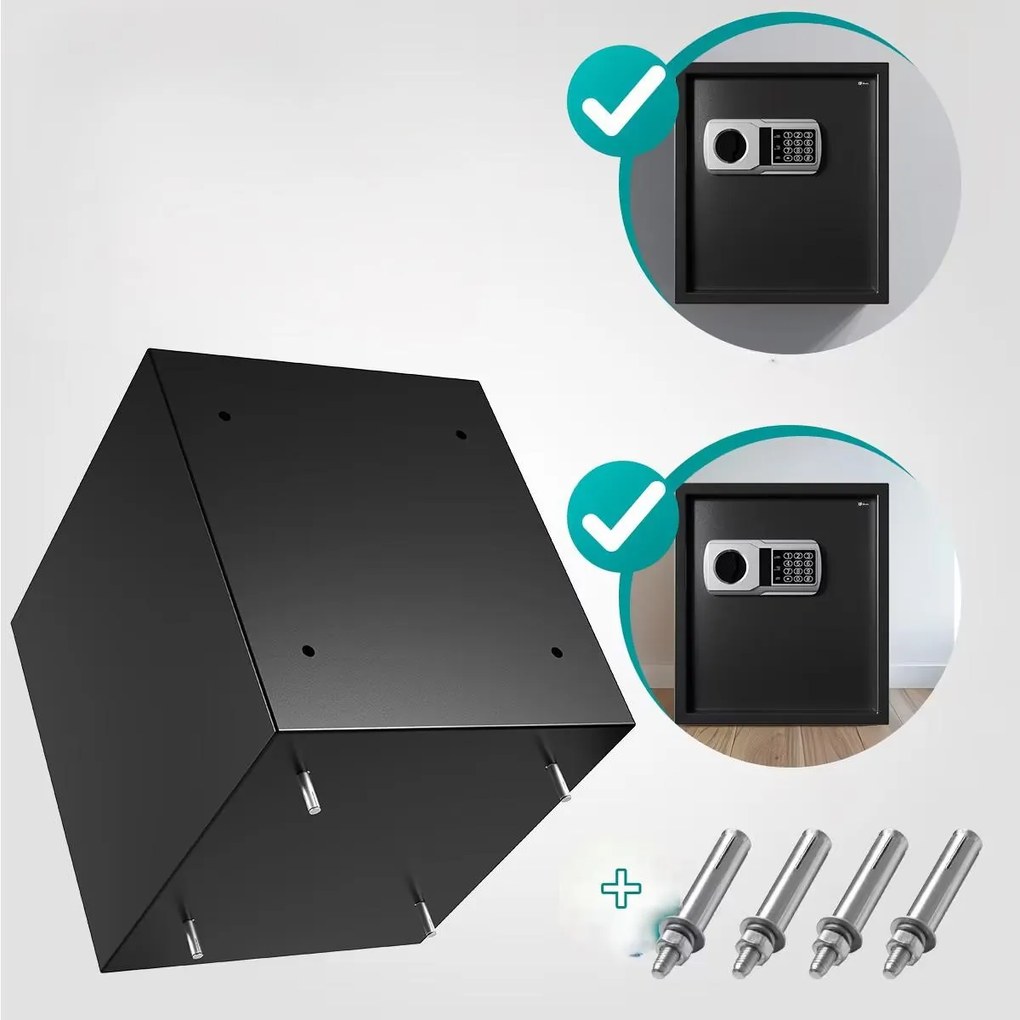 Deuba Seif de securitate Defer Plus - 35x40x40cm negru