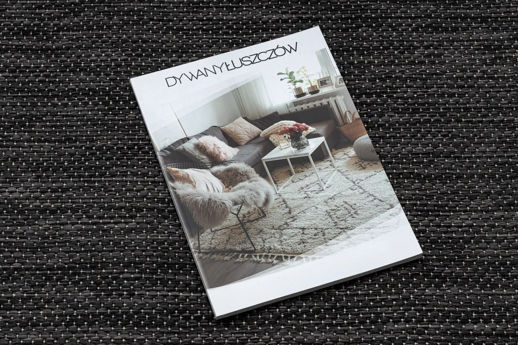 Covor SISAL SION cerc A5165A Melanj țesute plate negru