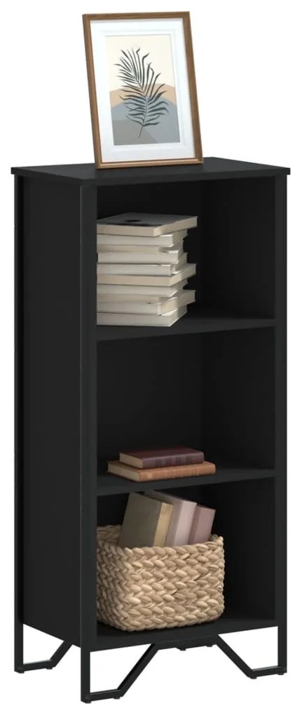 848604 vidaXL Bibliotecă, negru, 50x31x106 cm, lemn prelucrat