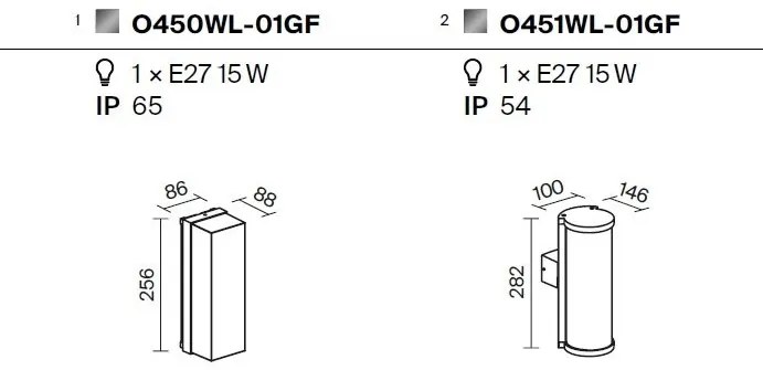 Aplica de perete pentru exterior IP54 Conf