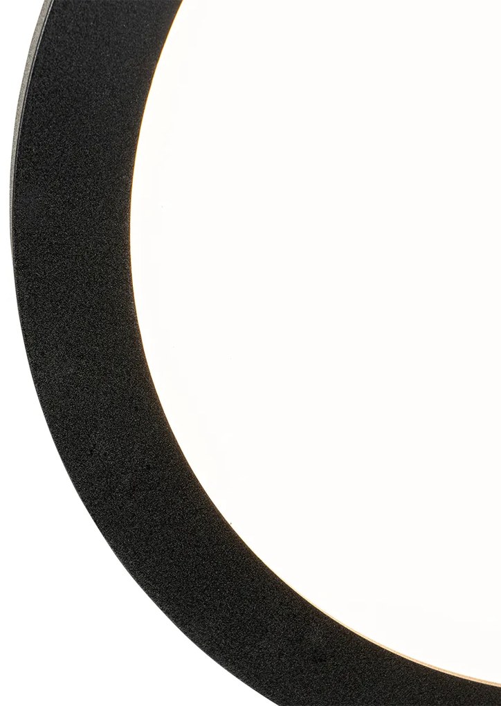 Plafoniera moderna neagra 30 cm cu LED inclus IP44 - Steve