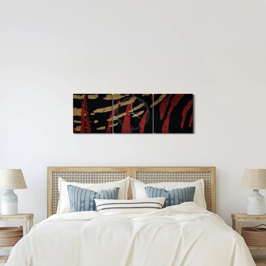 Tablou cu abstracție (cu ceas) (90x30 cm)