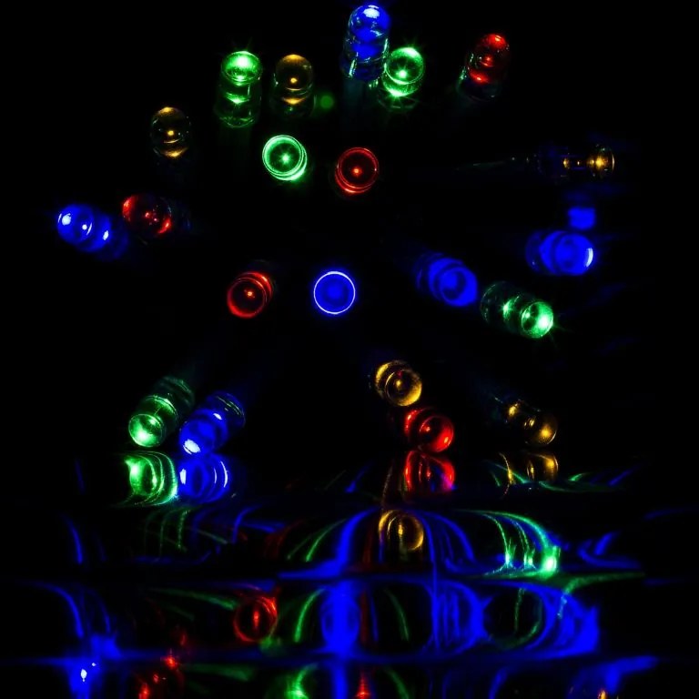 Iluminat LED de Crăciun-10 m,100 LED-uri colorate,pe baterii