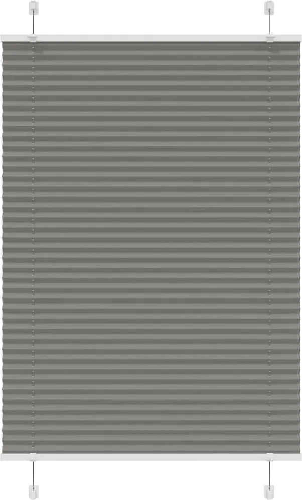 vidaXL Jaluzea plisată Antracit 100x150 cm Lățime țesătură 99,4 cm