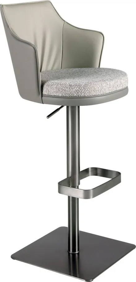 Scaun de bar pivotant cu inaltime reglabila Stool gri