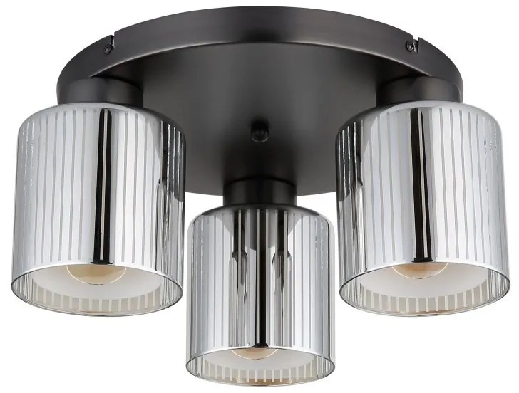 Plafoniera design modern FELICIA 34,5cm negru/crom 16056-3D GL