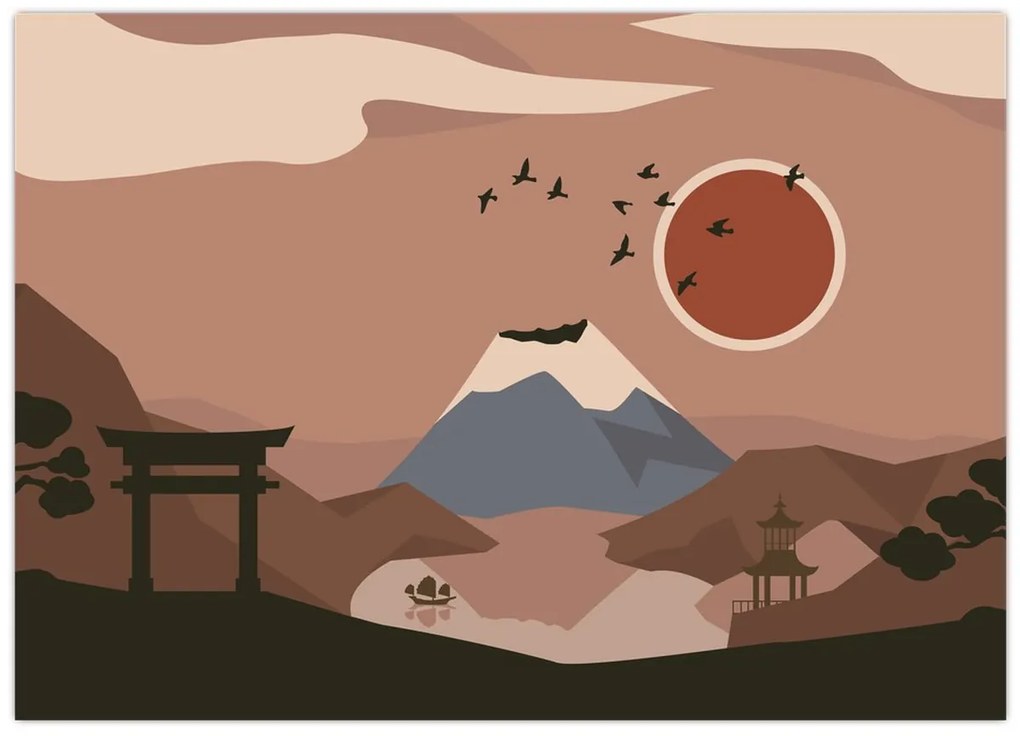 Tablou pe sticlă - Japonia N⁰1 (70x50 cm)