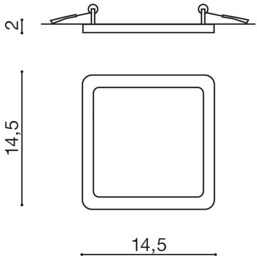 Azzardo AZ2836 - LED Lampă încastrată baie SLIM 1xLED/12W/230V IP44