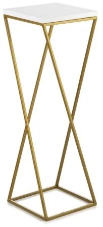 Suport pentru flori LOFT 70x24 cm auriu/alb