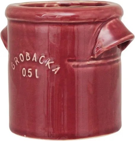 Ghiveci din ceramică glazurată manual 0,5L burgundy, „Brobacka"