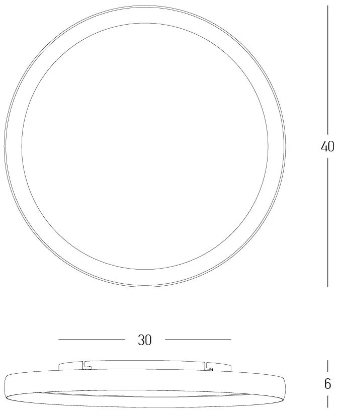 Plafoniera LED CCT, diametru 40cm, Alb-Auriu, ZB-25185