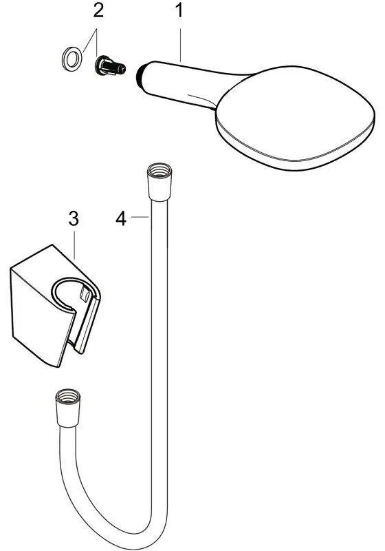 Set para si suport dus Hansgrohe, Raindance Select E, furtun de 160 cm, crom