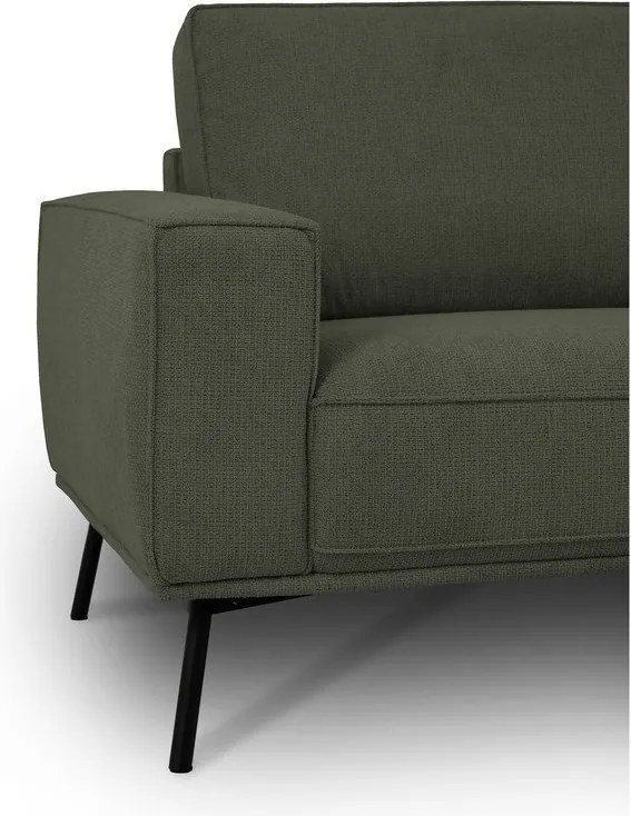 Colțar verde închis cu tapițerie din chenille (cu colț pe partea dreaptă/în formă de ”L”) Amsterdam – Scandic