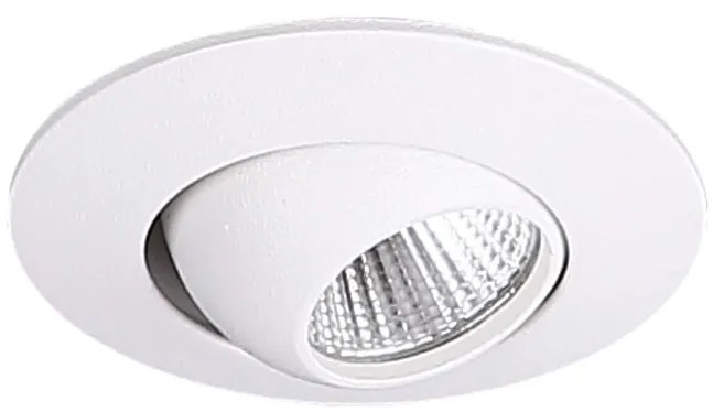 Spot LED directionabil incastrabil tavan fals YUCA ROUND TILTED alb H0104 MX