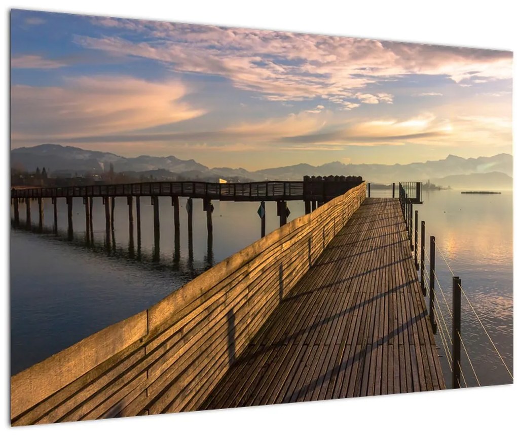 Tablou - e malul lacului Obersee (90x60 cm)