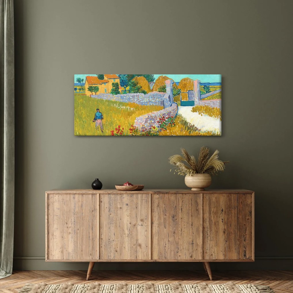 Tablou - Vincent van Gogh, Farmhouse in Provence, reproducere (120x50 cm)