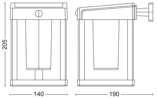 Philips CAMILL LED 1,4W 3,7V IP44 lampă solară de perete cu senzor