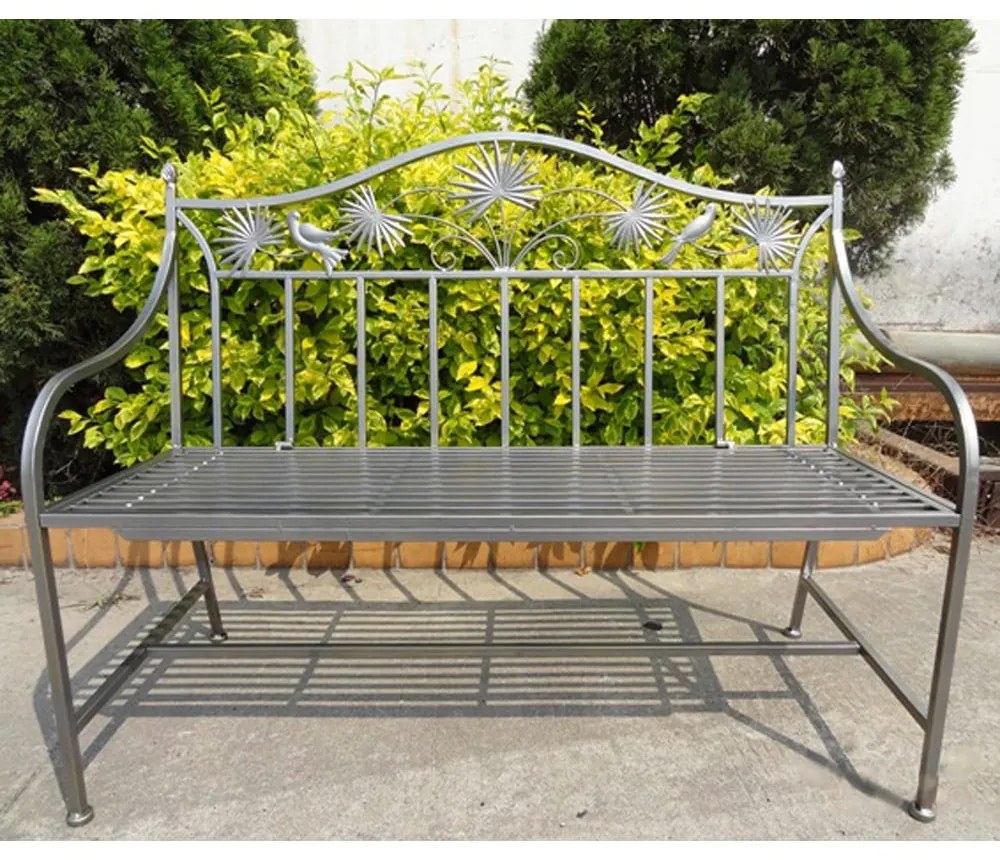 Bancă de grădină gri din metal Talin - Garden Pleasure