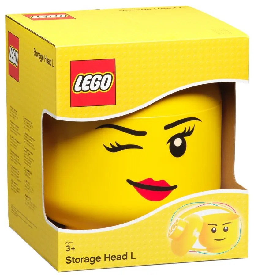 Cutie depozitare LEGO® Winky L, galben, ⌀ 24,2 cm