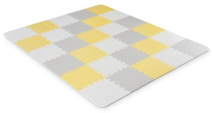 Puzzle din spumă LUNO 30 buc. gri/galben KINDERKRAFT