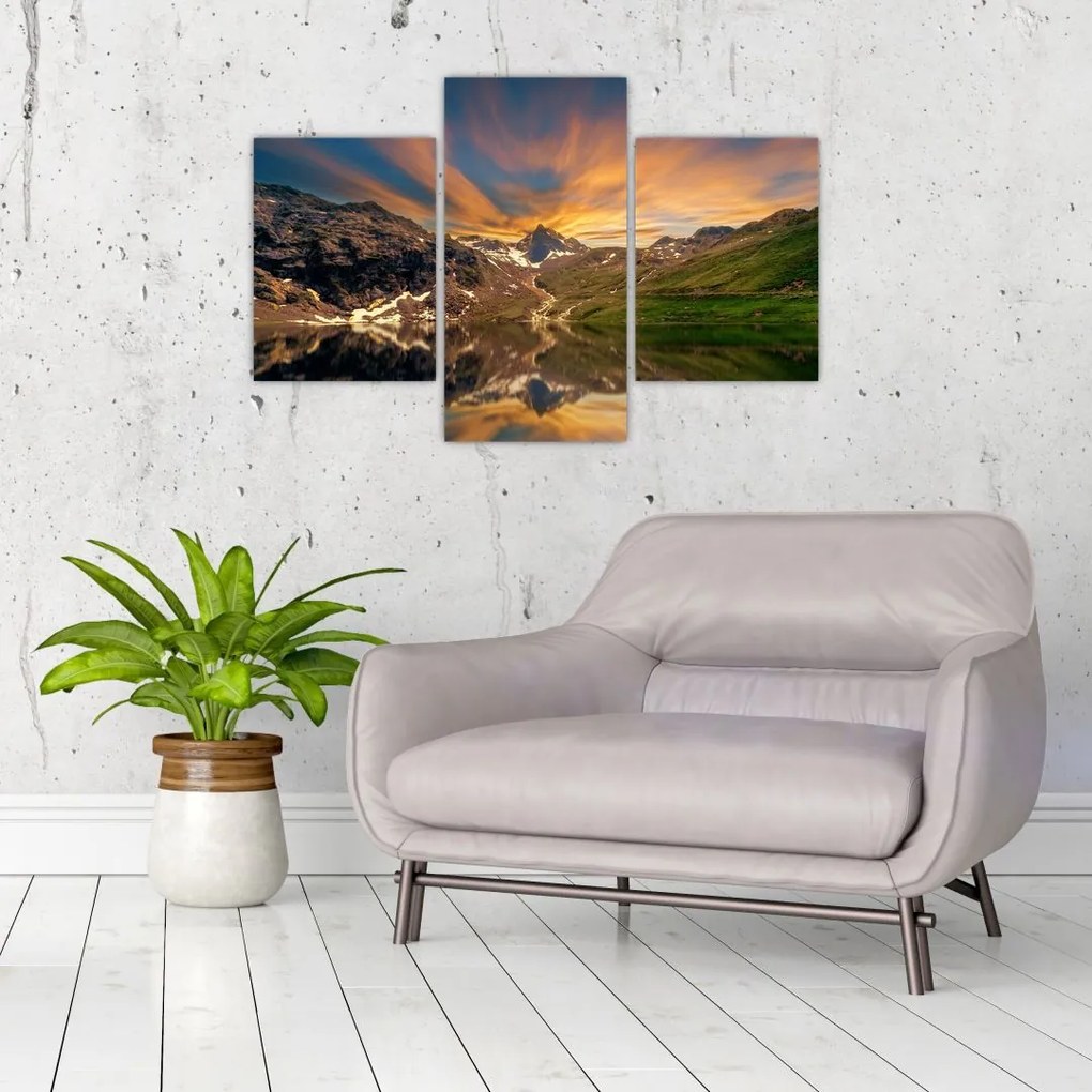 Tablou - Oglindirea în lacul montan (90x60 cm)