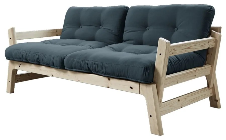 Canapea variabilă KARUP Design Step Natural, albastru petrol