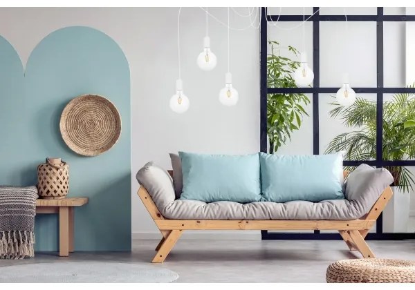 Lustră pe cablu MIROS 5xE27/60W/230V albă