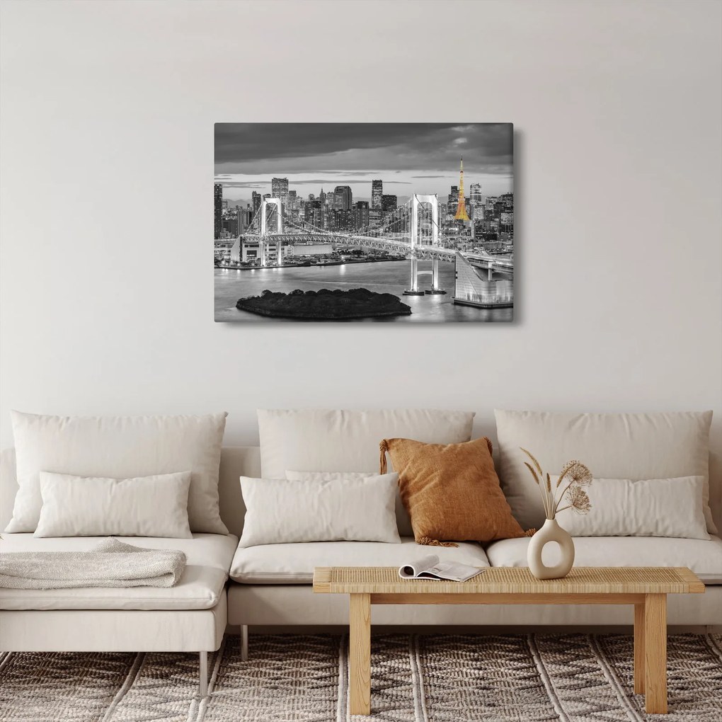 Tablou - Orașul mare cu turnul galben (90x60 cm)