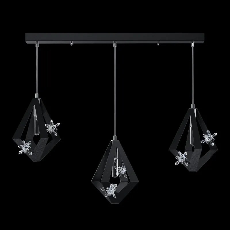 Lustra moderna cu 3 pendule design LUX realizat manual CRYSTALLO XL