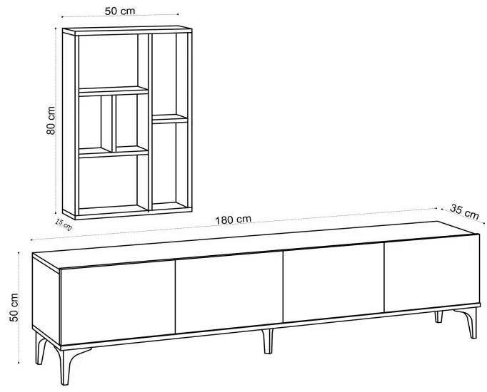 Comoda TV Turid - Sapphire Oak